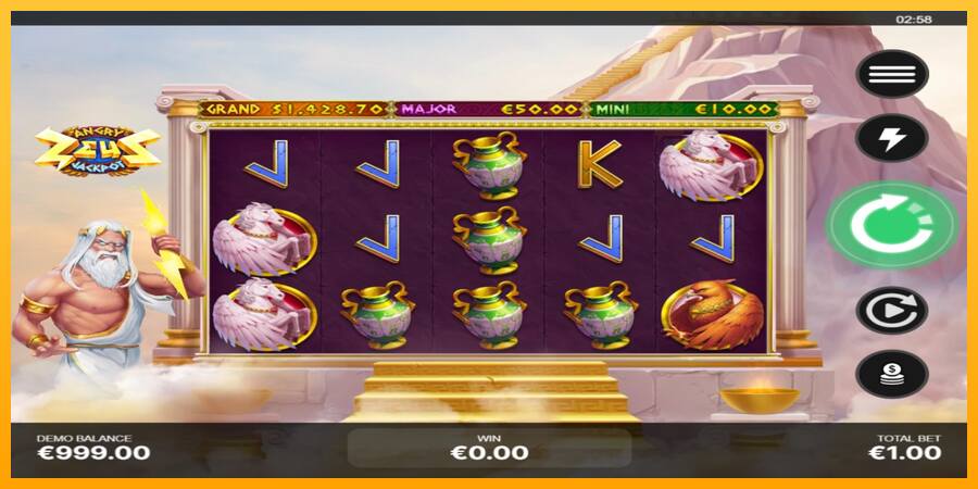 Angry Zeus Jackpot παιχνιδομηχανή για τα χρήματα, εικόνα 2