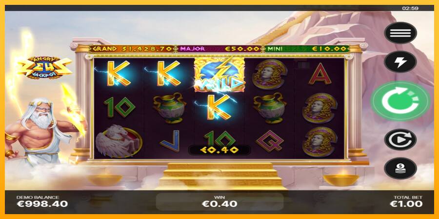 Angry Zeus Jackpot παιχνιδομηχανή για τα χρήματα, εικόνα 3