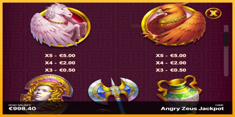 Angry Zeus Jackpot παιχνιδομηχανή για τα χρήματα, εικόνα 5