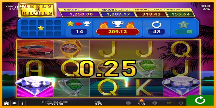 Reels 2 Riches with Reel Bingo παιχνιδομηχανή για τα χρήματα, εικόνα 2