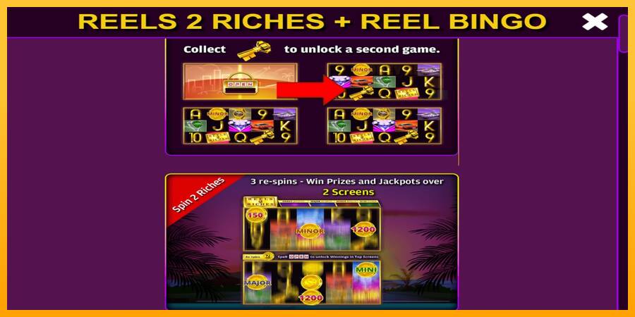 Reels 2 Riches with Reel Bingo παιχνιδομηχανή για τα χρήματα, εικόνα 4