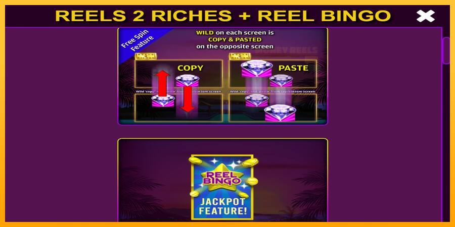 Reels 2 Riches with Reel Bingo παιχνιδομηχανή για τα χρήματα, εικόνα 5