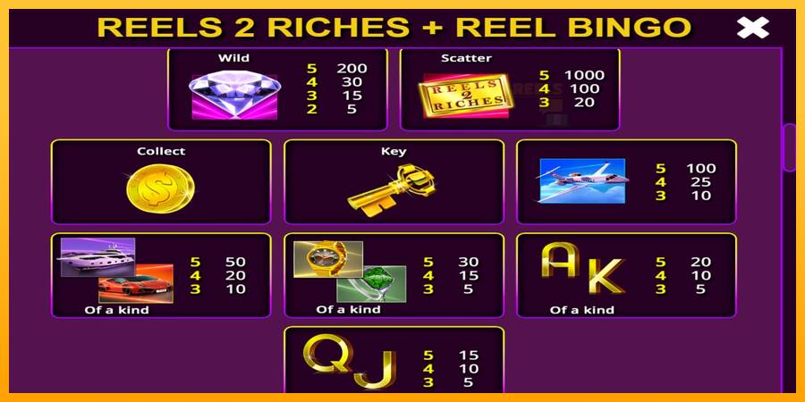 Reels 2 Riches with Reel Bingo παιχνιδομηχανή για τα χρήματα, εικόνα 6