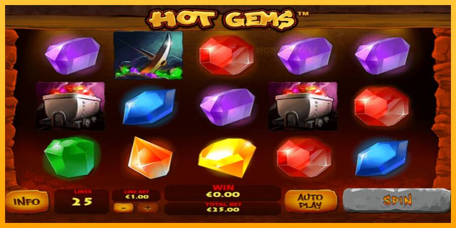 Hot Gems παιχνιδομηχανή για τα χρήματα, εικόνα 1