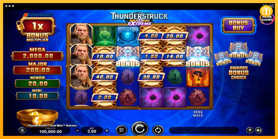 Thunderstruck Gold Blitz Extreme παιχνιδομηχανή για τα χρήματα, εικόνα 1