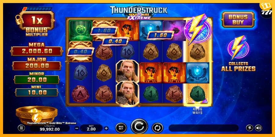 Thunderstruck Gold Blitz Extreme παιχνιδομηχανή για τα χρήματα, εικόνα 2