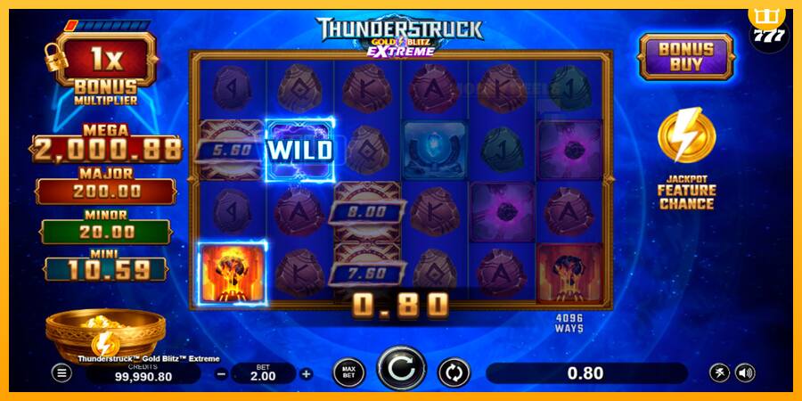 Thunderstruck Gold Blitz Extreme παιχνιδομηχανή για τα χρήματα, εικόνα 3