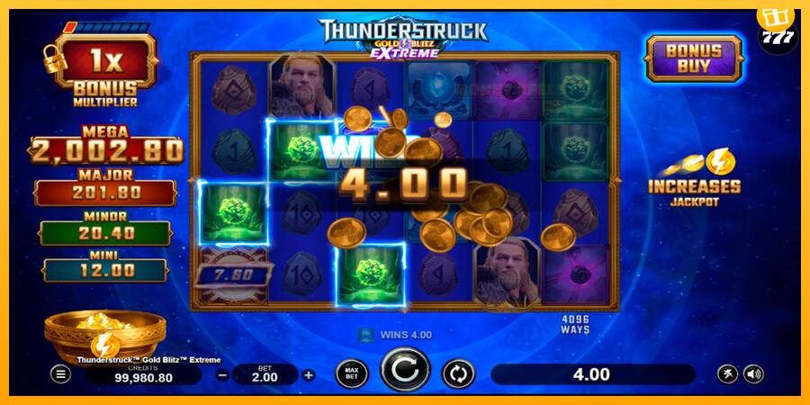 Thunderstruck Gold Blitz Extreme παιχνιδομηχανή για τα χρήματα, εικόνα 5