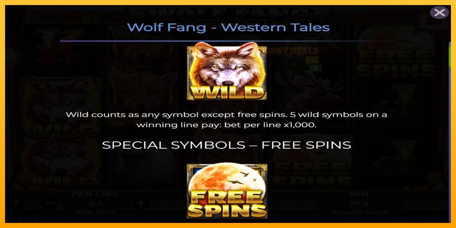 Wolf Fang - Western Tales παιχνιδομηχανή για τα χρήματα, εικόνα 4