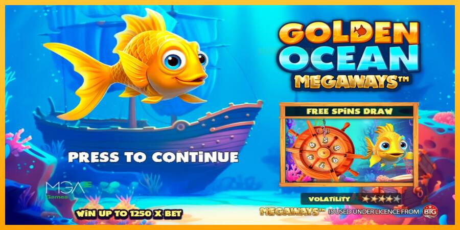 Golden Ocean Megaways παιχνιδομηχανή για τα χρήματα, εικόνα 1