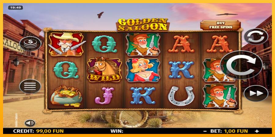 Golden Saloon παιχνιδομηχανή για τα χρήματα, εικόνα 2