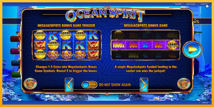 Ocean Spirit MegaJackpots παιχνιδομηχανή για τα χρήματα, εικόνα 2