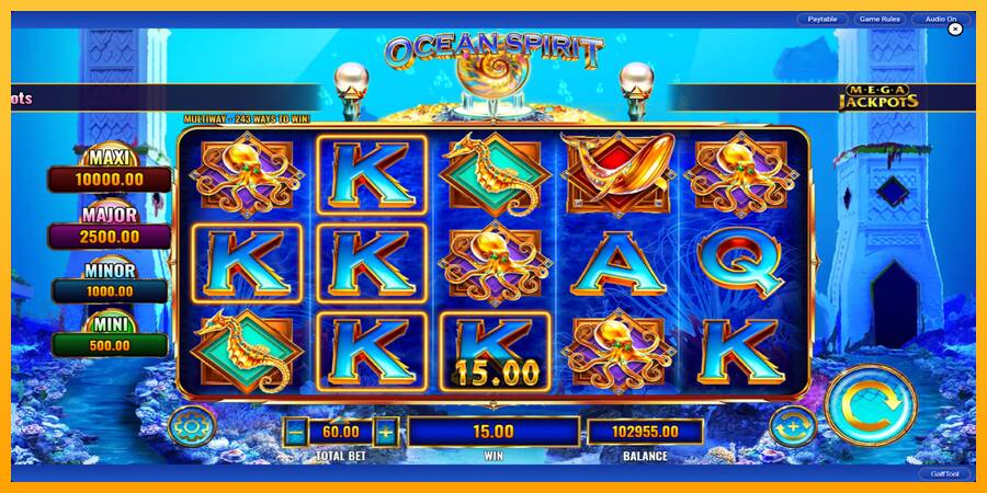 Ocean Spirit MegaJackpots παιχνιδομηχανή για τα χρήματα, εικόνα 6