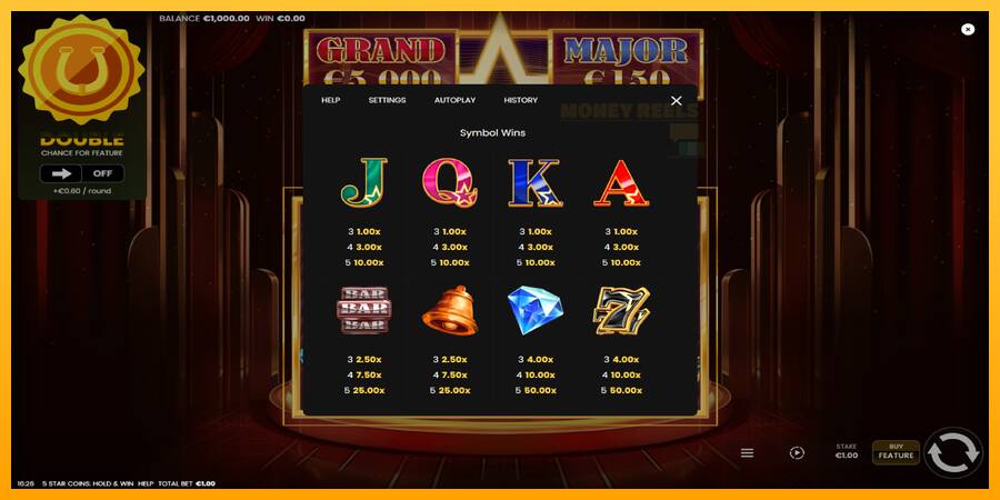 5 Star Coins: Hold & Win παιχνιδομηχανή για τα χρήματα, εικόνα 5