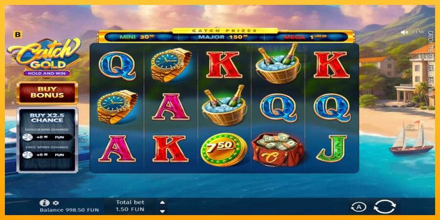 Catch The Gold Hold and Win παιχνιδομηχανή για τα χρήματα, εικόνα 2