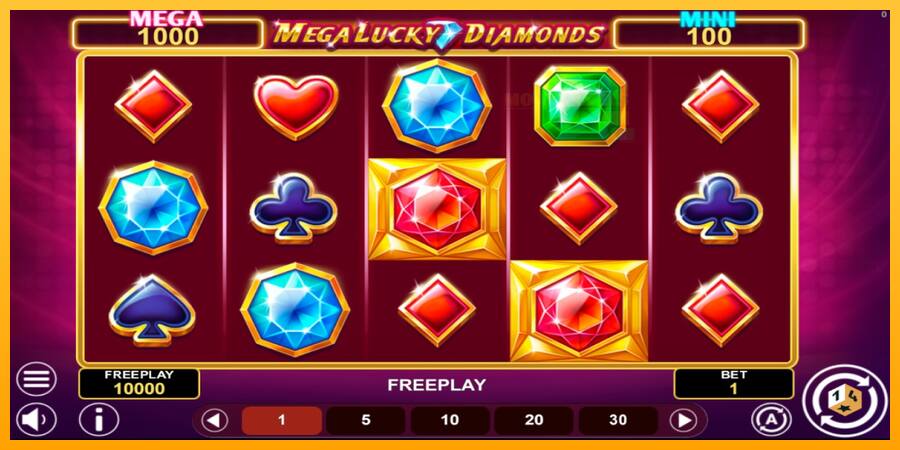 Mega Lucky Diamonds Hold & Win παιχνιδομηχανή για τα χρήματα, εικόνα 1