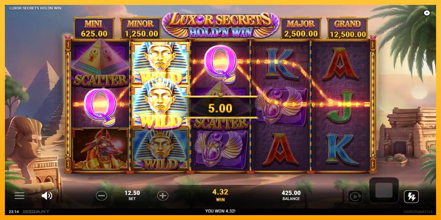 Luxor Secrets Holdn Win παιχνιδομηχανή για τα χρήματα, εικόνα 3