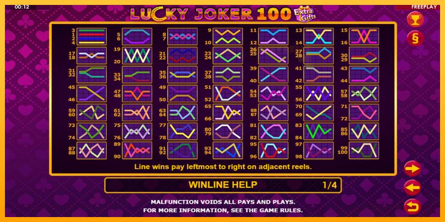 Lucky Joker 100 Extra Gifts παιχνιδομηχανή για τα χρήματα, εικόνα 6