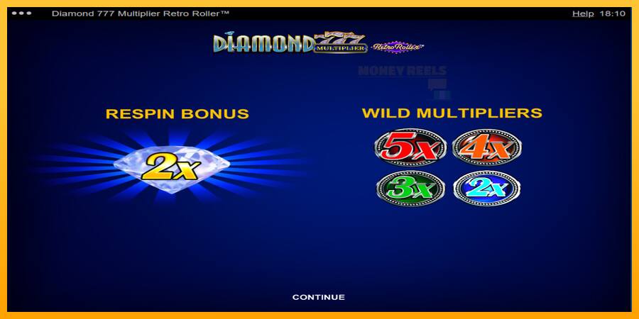 Diamond 777 Multiplier Retro Roller παιχνιδομηχανή για τα χρήματα, εικόνα 1