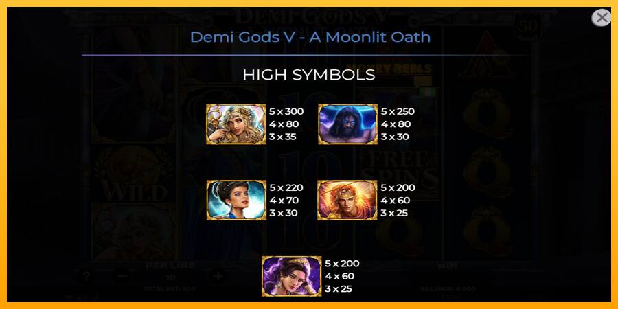 Demi Gods V – A Moonlit Oath παιχνιδομηχανή για τα χρήματα, εικόνα 6