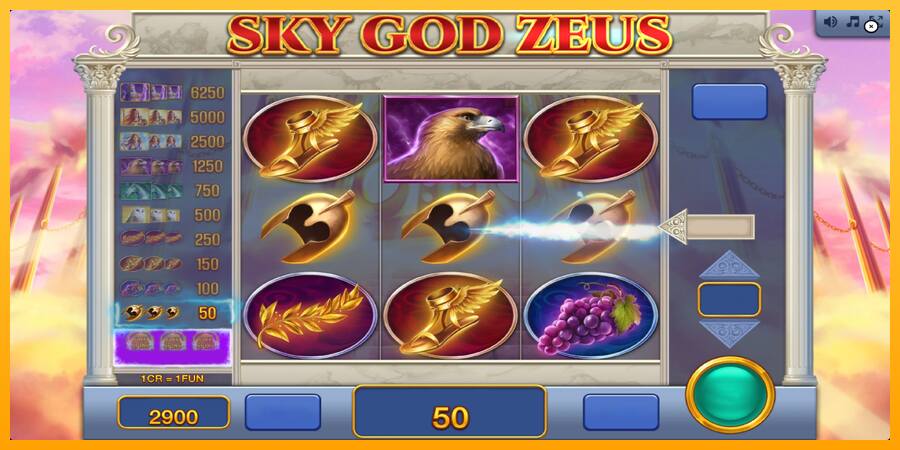 Sky God Zeus 3x3 παιχνιδομηχανή για τα χρήματα, εικόνα 4