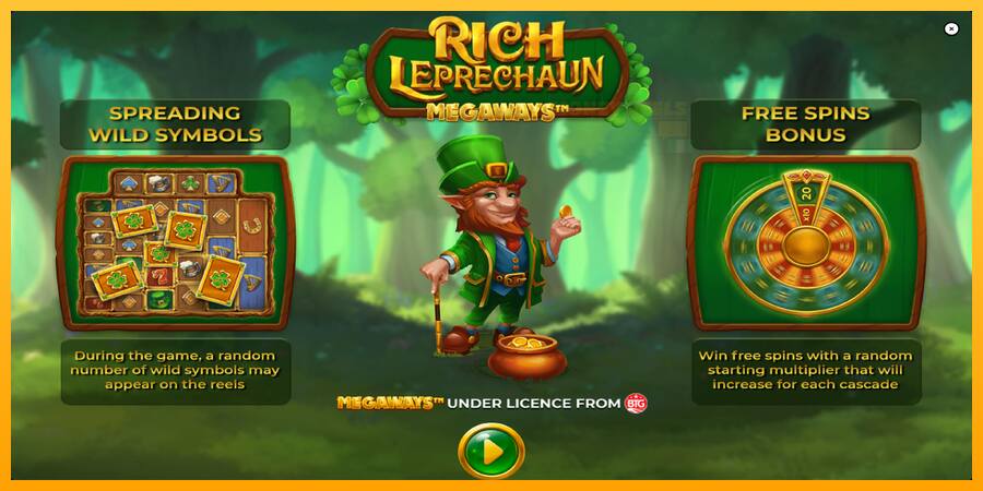 Rich Leprechaun Megaways παιχνιδομηχανή για τα χρήματα, εικόνα 1