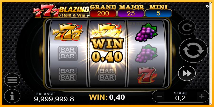 777 Blazing Hold & Win παιχνιδομηχανή για τα χρήματα, εικόνα 3