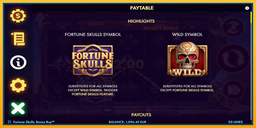 Fortune Skulls Bonus Buy παιχνιδομηχανή για τα χρήματα, εικόνα 5