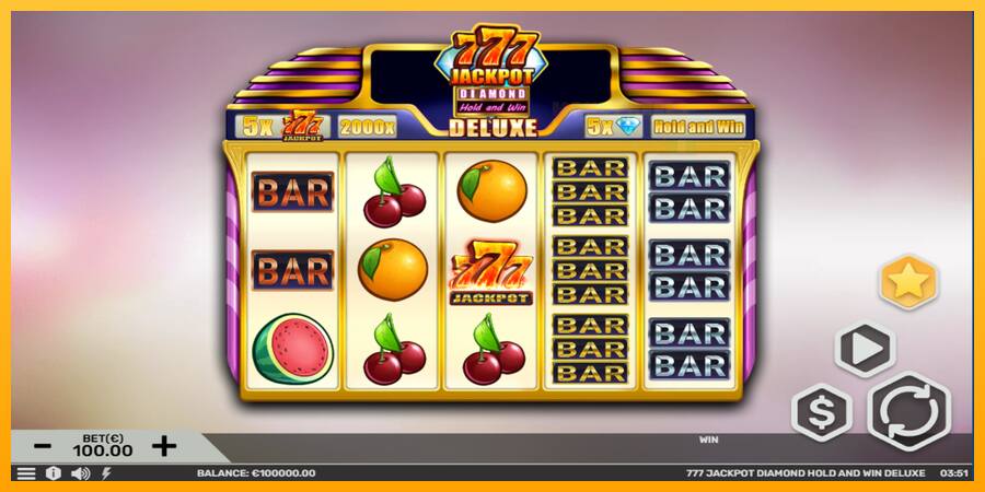 777 Jackpot Diamond Hold and Win Deluxe παιχνιδομηχανή για τα χρήματα, εικόνα 2