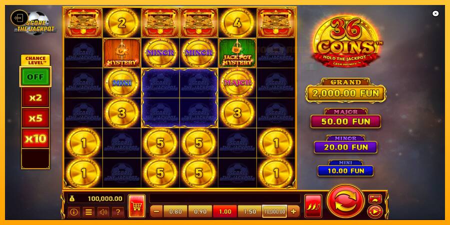 36 Coins Score The Jackpot παιχνιδομηχανή για τα χρήματα, εικόνα 2