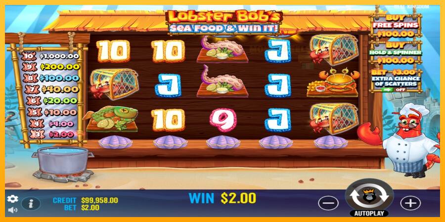 Lobster Bobs Sea Food & Win It παιχνιδομηχανή για τα χρήματα, εικόνα 3