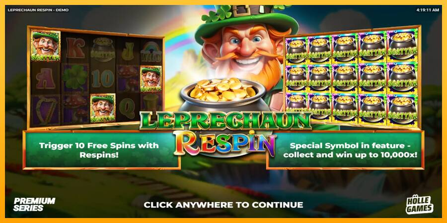 Leprechaun Respin παιχνιδομηχανή για τα χρήματα, εικόνα 1