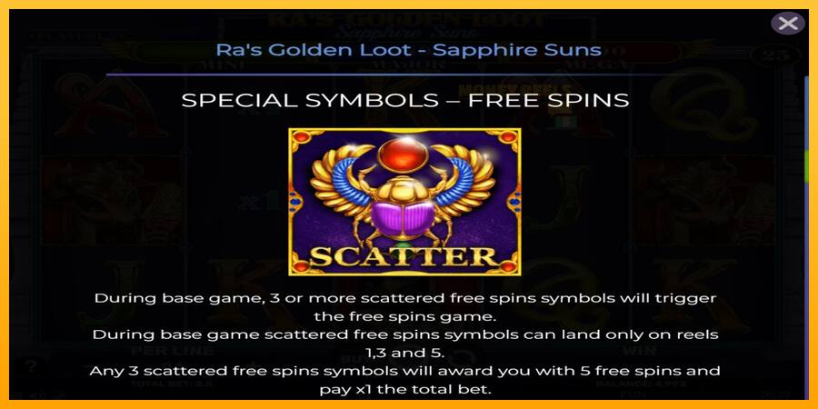 Ras Golden Loot - Sapphire Suns παιχνιδομηχανή για τα χρήματα, εικόνα 4