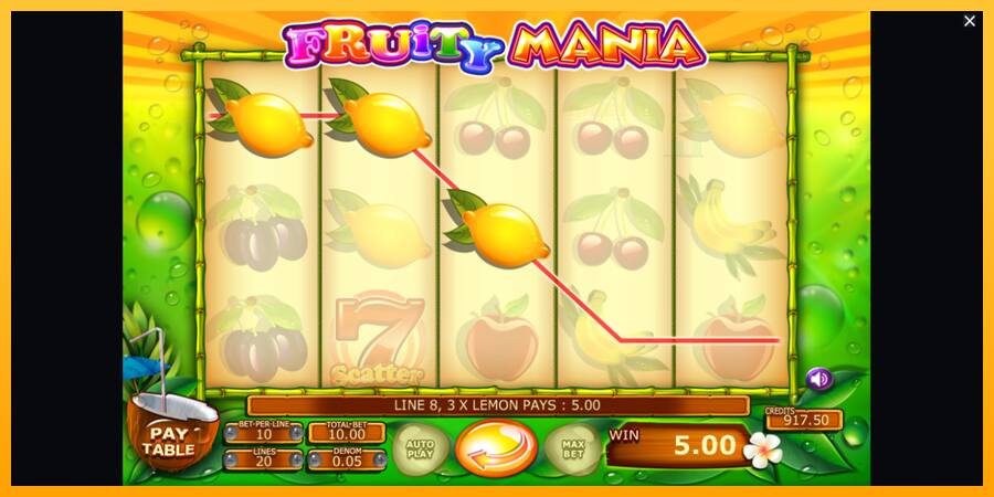 Fruity Mania παιχνιδομηχανή για τα χρήματα, εικόνα 3