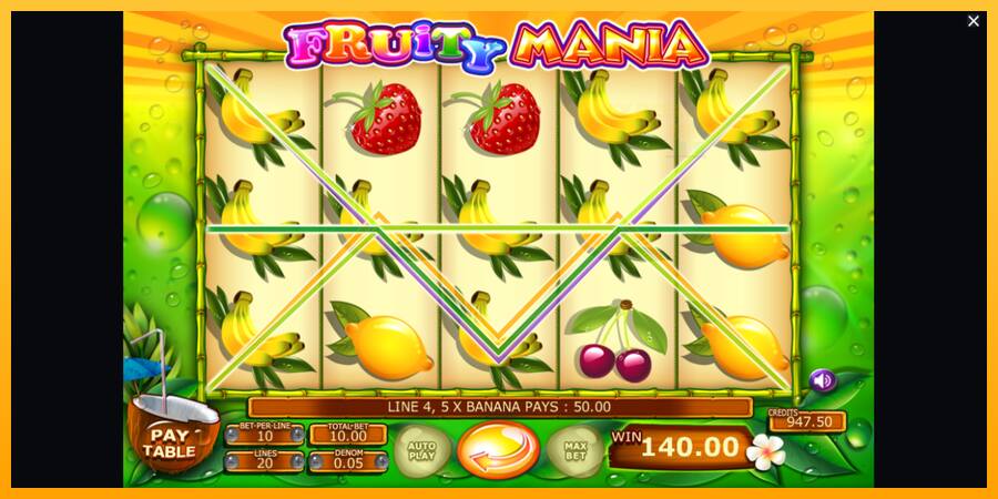 Fruity Mania παιχνιδομηχανή για τα χρήματα, εικόνα 5