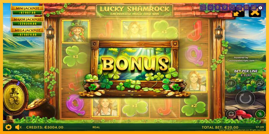 Lucky Shamrock - Enchanted Hold and Win παιχνιδομηχανή για τα χρήματα, εικόνα 3