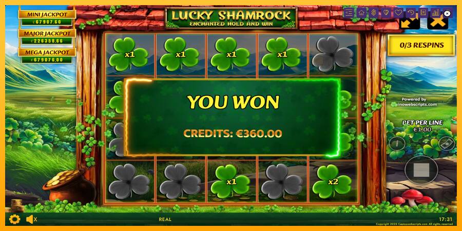 Lucky Shamrock - Enchanted Hold and Win παιχνιδομηχανή για τα χρήματα, εικόνα 4