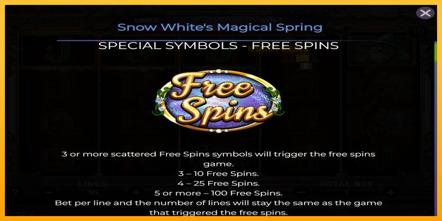 Snow Whites Magical Spring παιχνιδομηχανή για τα χρήματα, εικόνα 4