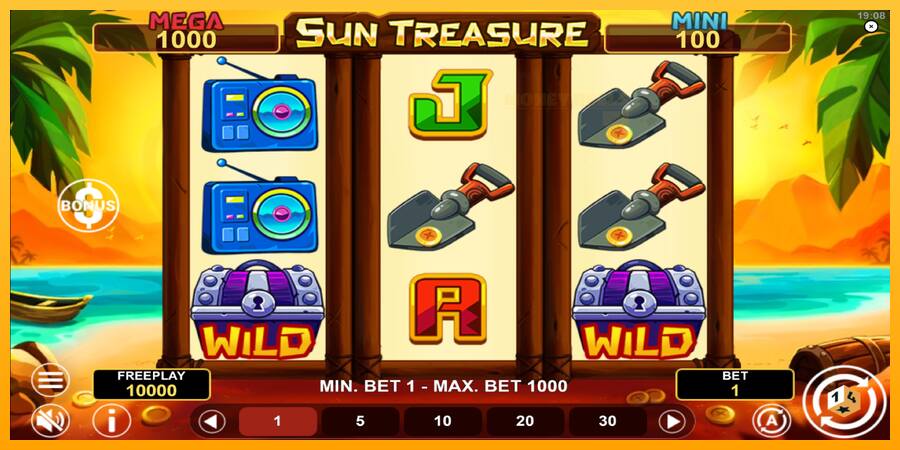 Sun Treasure Hold & Win παιχνιδομηχανή για τα χρήματα, εικόνα 2