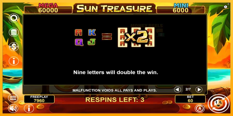 Sun Treasure Hold & Win παιχνιδομηχανή για τα χρήματα, εικόνα 6