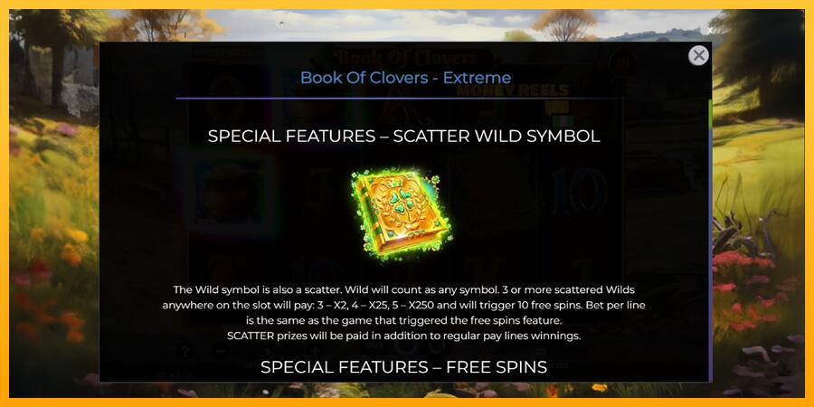 Book of Clovers - Extreme παιχνιδομηχανή για τα χρήματα, εικόνα 5