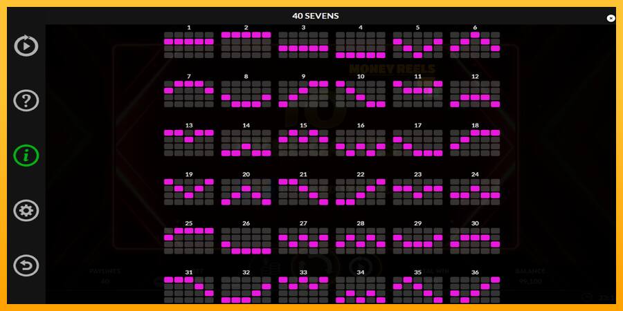 40 Sevens Buy Feature παιχνιδομηχανή για τα χρήματα, εικόνα 7