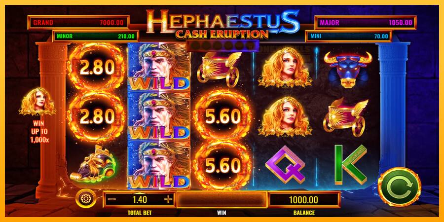 Cash Eruption Hephaestus παιχνιδομηχανή για τα χρήματα, εικόνα 2