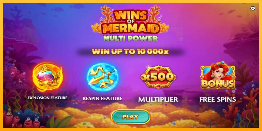 Wins of Mermaid Multi Power παιχνιδομηχανή για τα χρήματα, εικόνα 1