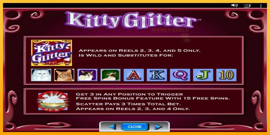 Kitty Glitter παιχνιδομηχανή για τα χρήματα, εικόνα 5