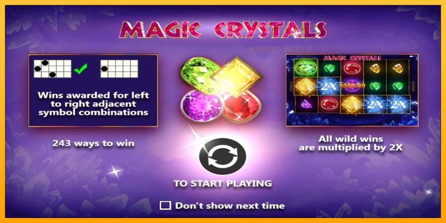 Magic Crystals παιχνιδομηχανή για τα χρήματα, εικόνα 1