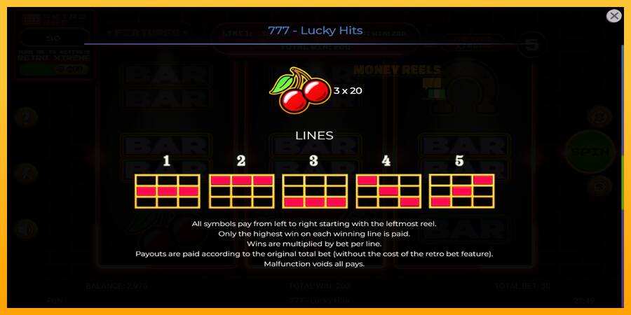 777 Lucky Hits παιχνιδομηχανή για τα χρήματα, εικόνα 7