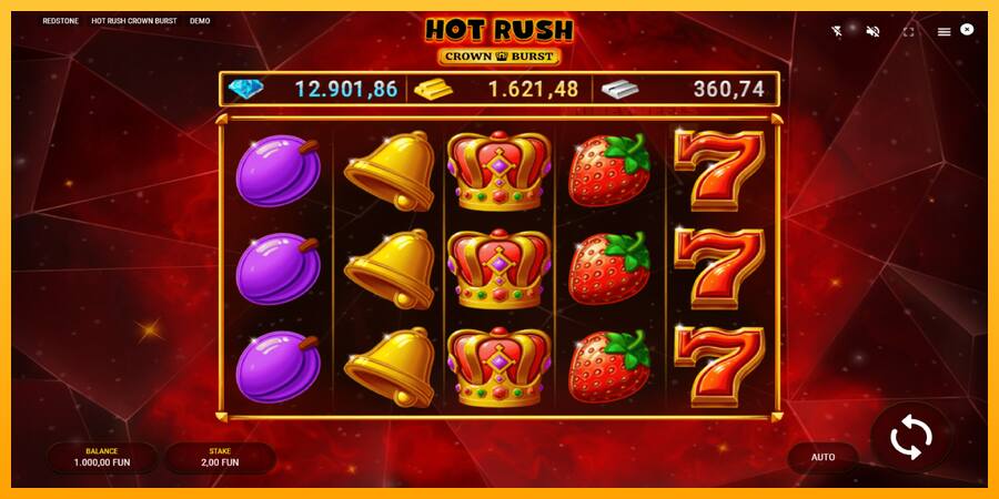 Hot Rush Crown Burst παιχνιδομηχανή για τα χρήματα, εικόνα 2