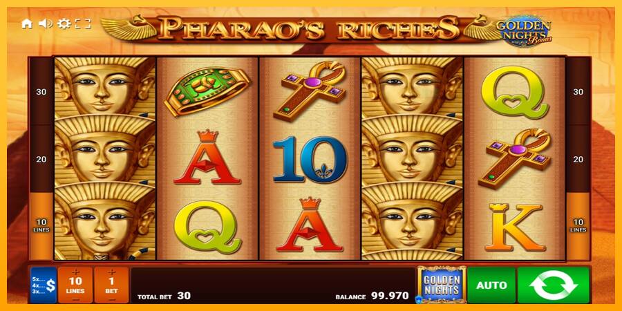 Pharaos Riches Golden Nights παιχνιδομηχανή για τα χρήματα, εικόνα 2