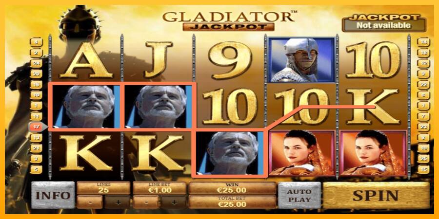 Gladiator Jackpot παιχνιδομηχανή για τα χρήματα, εικόνα 2